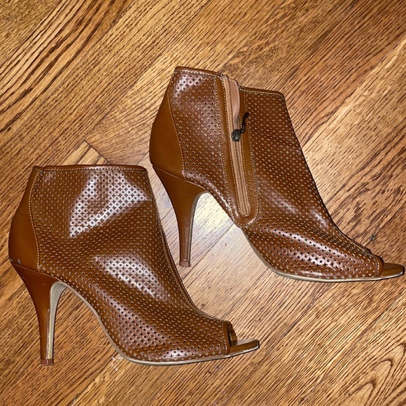 XAPPEAL pleather brown ankle booties heel - Picture 2 of 6